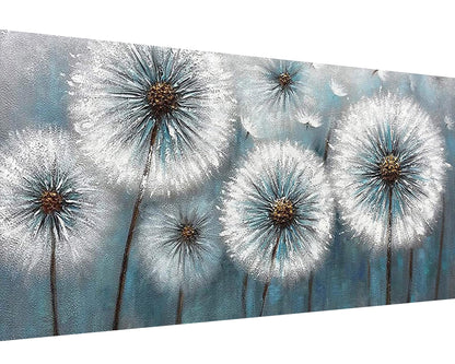 YALKIN Square 5D Diamond Painting Kits for Adults, Dandelion Large Diamond Art Kits Full Drill Diamond Painting Kit for Adult Beginners, DIY Crystal Picture Art for Home Wall Decor 40x70CM/15.8x27.6in