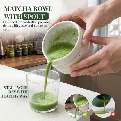 BARISTA EMPEROR® MATCHA WHISK SET PREMIUM 11pcs - Professional Matcha Kit Set with Matcha Bowl, Matcha Whisk, Milk Frother, Spoon, Sifter, Scoop, Stand, Cup, Tea Mat, Cloth - Matcha Bowl Set