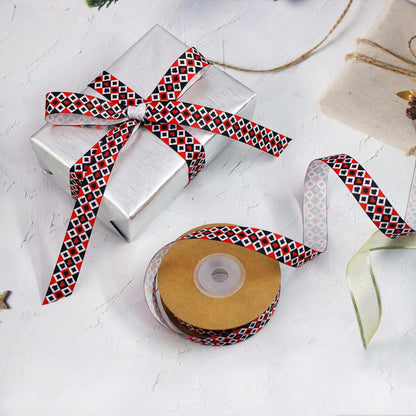 YERELO 10Yardx6 Rolls Grosgrain Ribbons Mixed Style 5/8" X 60 Yards Poker Ribbon for Crafts,Wreath,Gift Wrapping,Birthday Shower Party Decoration and DIY Handmade Hair Bows