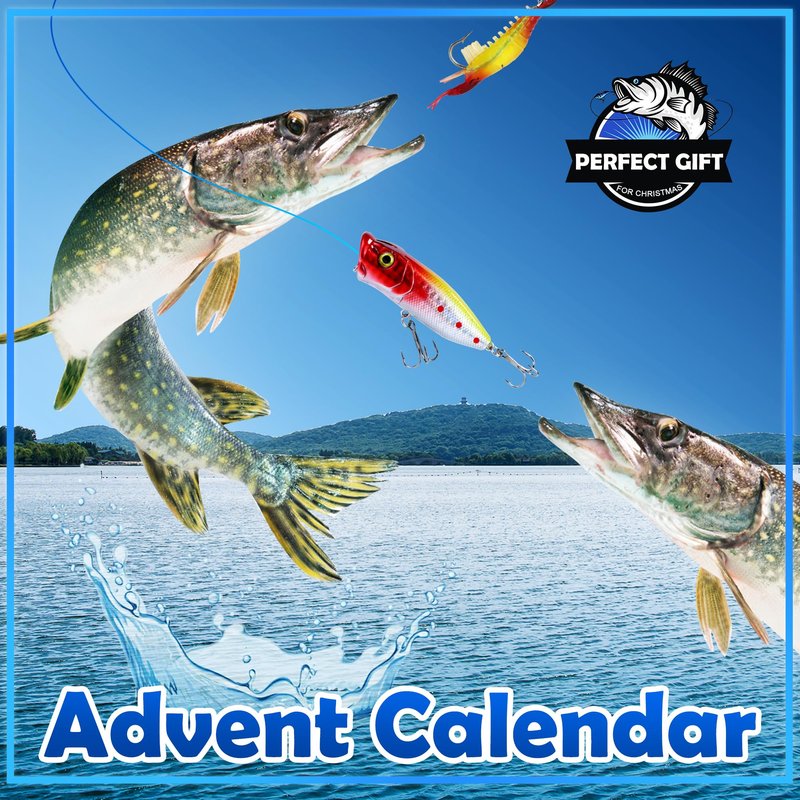 Fishing Advent Calendar 2025 for Teen Boys Adult Fisher Men Fishing Lures Advent Calendar 2025 for Christmas Countdown Adv ent Fishing Gear Cale ndar 2025 Christmas Gifts for Teens Men