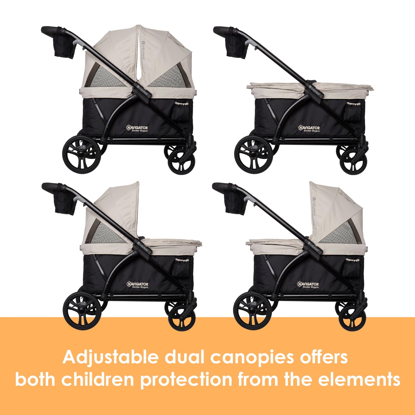 Baby Trend Navigator 2-in-1 Stroller Wagon, Desert Tan