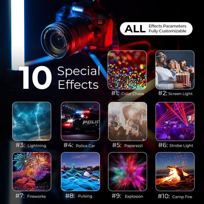 Mettlelite SPL210C Light Kit 2 Packs, RGB LED Video Light with APP Control, 360° Full Color RGB, 2800K-8000K, CRI/TLCI 97+, 10 Scenes, Photography Studio Light Kit with Light Stand for Photo and Video