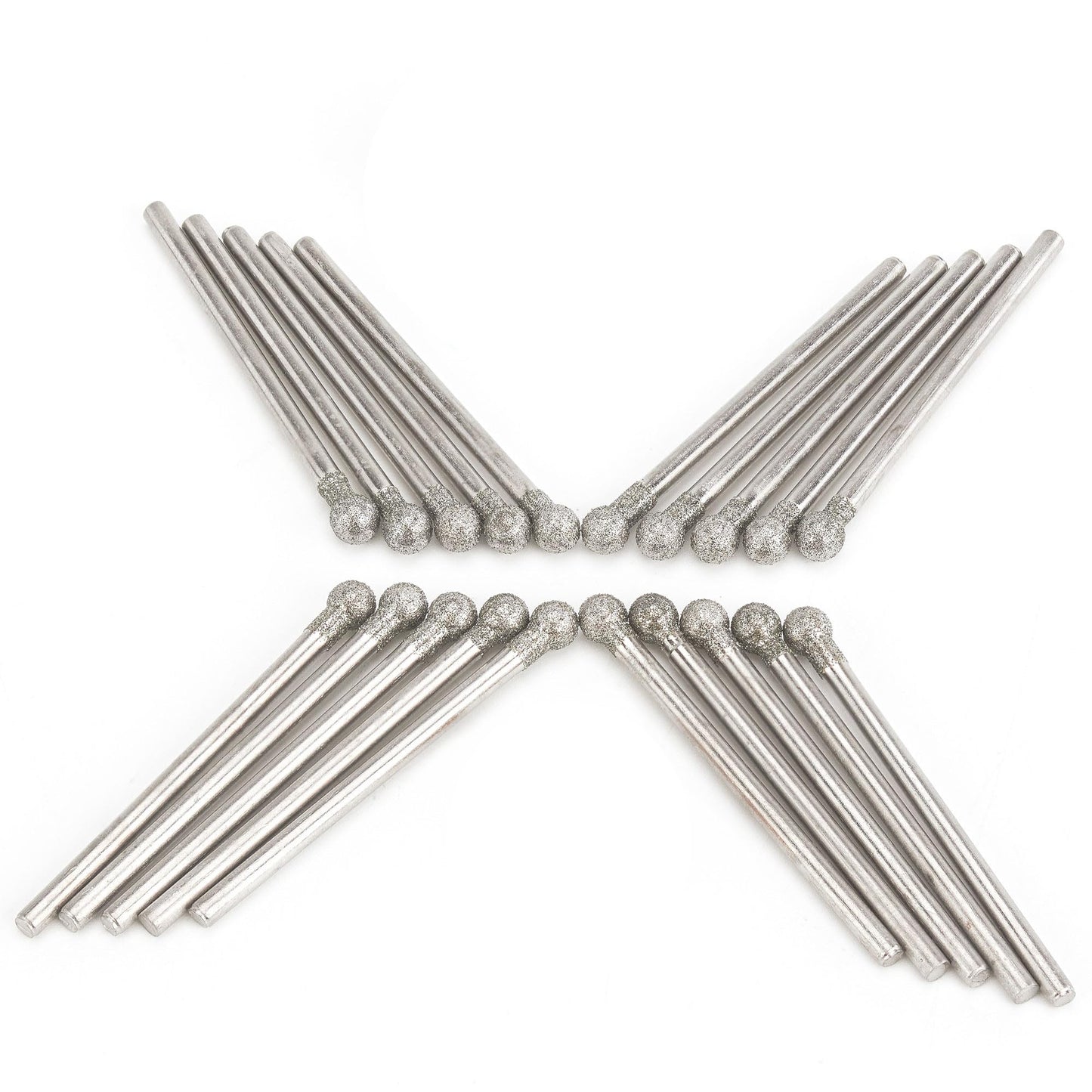 ILOVETOOL 4mm Circular Head Diamond Burs for Stone Carving Tools Pack of 20Pcs