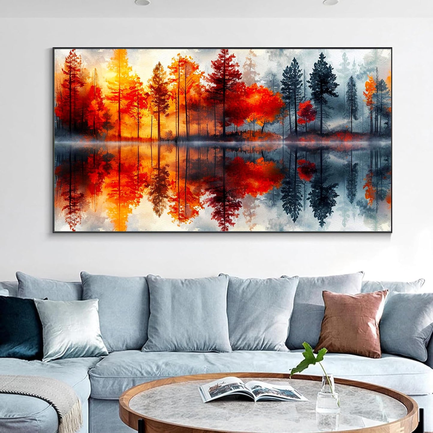 igoodom Large Diamond Painting, Landscape Large Diamond Art Kits for Adults, Full Drill Round Big Diamond Painting, DIY Gem Art and Crafts for Home Wall Decor Gift 27.5 X 15.7inch