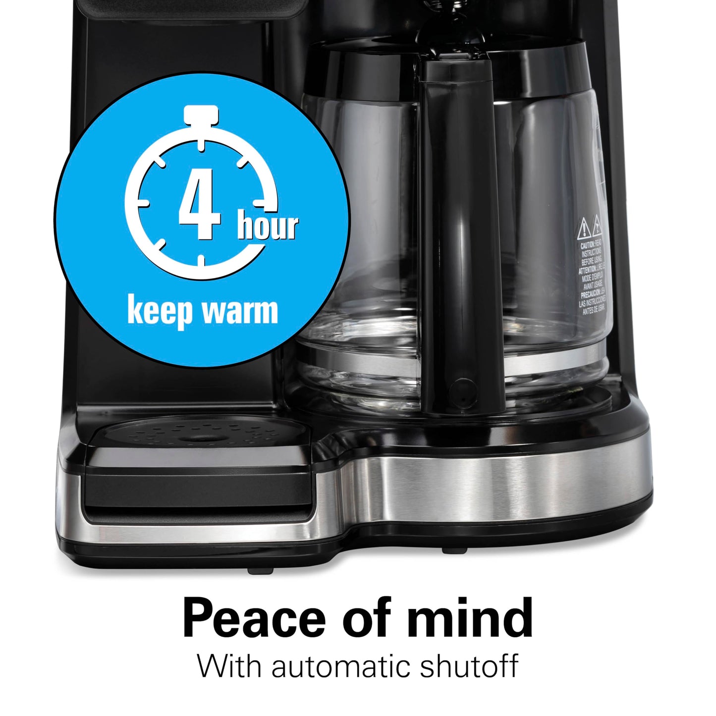 Hamilton Beach 2-Way 12 Cup Programmable Drip Hot and Iced Coffee Maker & Single Serve Coffee Machine, Glass Carafe, Auto Pause and Pour, Black (47500J)