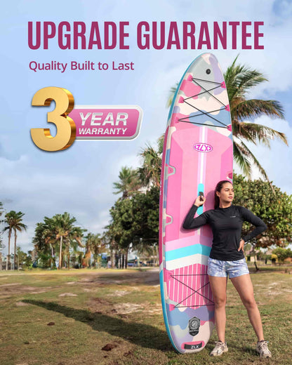 ZLX 11'6"x35" Ultra Wide Inflatable Stand Up Paddle Board | Stable Non-Slip Deck Pad, Unique Fin System, Premium SUP Accessories & Backpack - Upgraded Pump for Adults, All Skill Levels