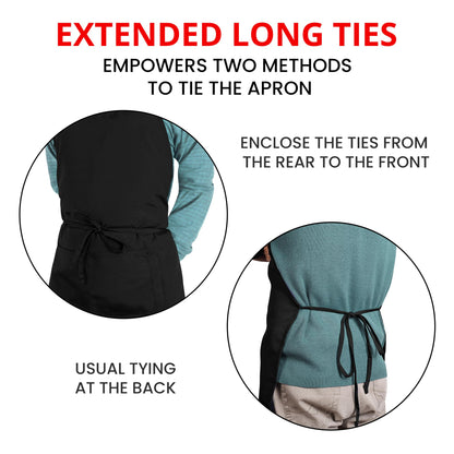 Utopia Kitchen 10 Pack Bib Apron, Unisex Adjustable Aprons with 2 Pockets, Waterdrop Resistant Cooking Kitchen Chef Apron for Men Women
