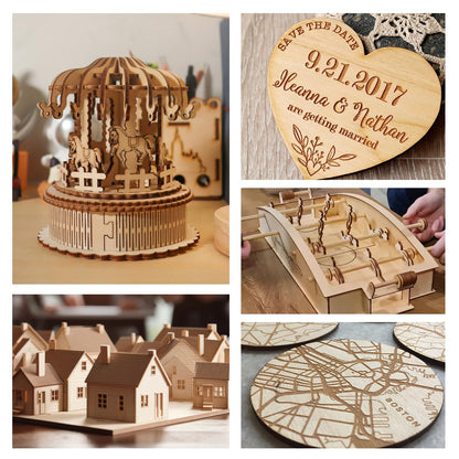 20 Pack Basswood Sheets 16"x16"x1/8", 3mm Basswood for Laser Cutting and Engraving,Thin Plywood Board Unfinished Wood for Crafts, DIY Ornaments and Architectural Model, Wood Burning.