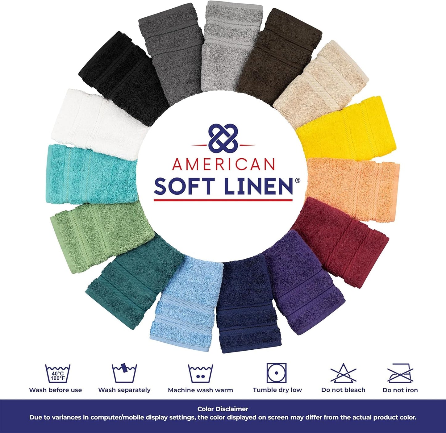 17 24 100% American Soft Linen Bath Rug, in in Cotton Bath Mats Rugs for Bathroom, Slip Reducer Washable Shaggy Form