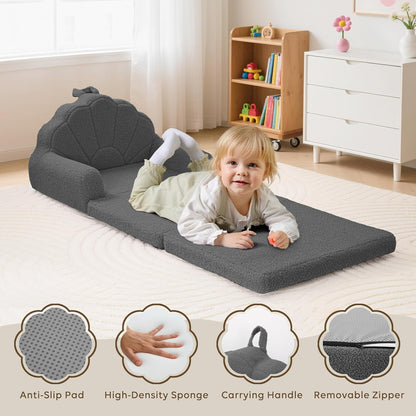 2-in-1 Airpanda Toddler Chair for Kids, Soft Couches that Fold Out for Toddler, Convertible Baby Sofa to Lounger