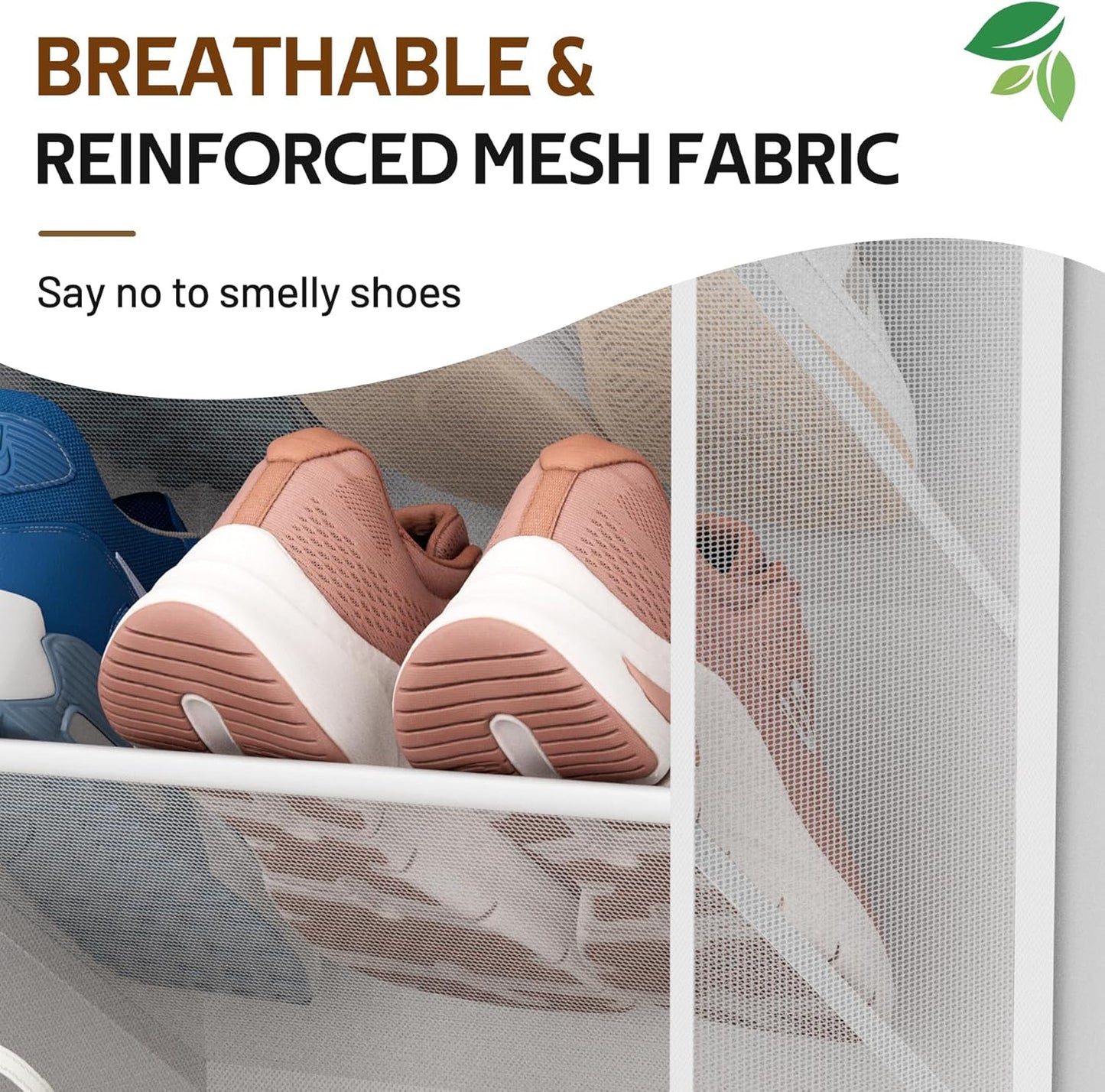 24 Closet 8 57.5") MISSLO Pairs Over the Door Shoe Organizer Breathable Mesh Hanging Shoe Rack for Storage with Wide