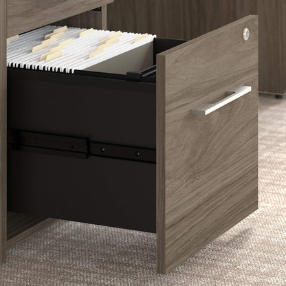 Bush Business Furniture Office 500 2 Drawer File Cabinet-Assembled, 16W, Modern Hickory