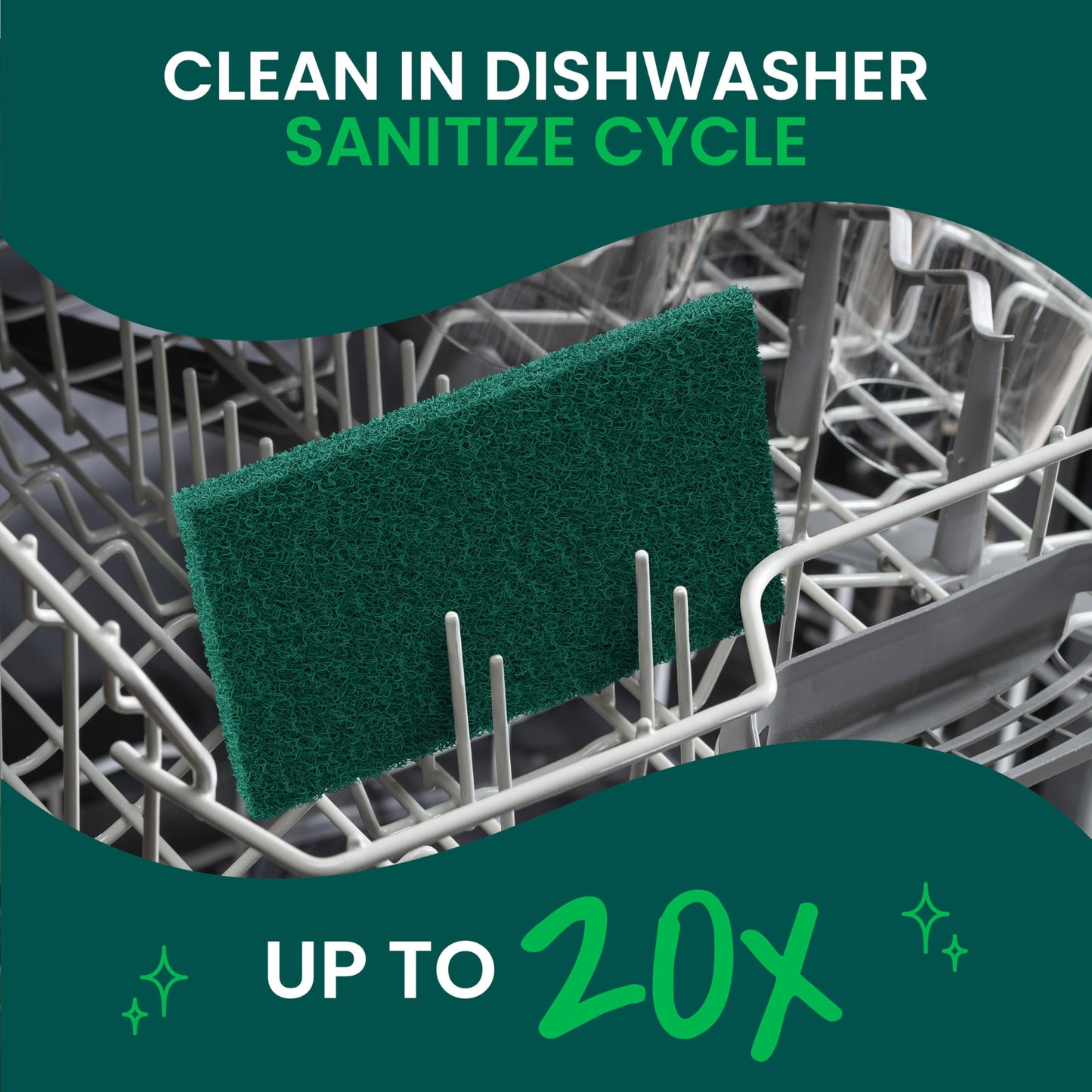 Scotch-Brite Heavy Duty Scouring Pad, Durable and Long-Lasting Dish Scrubber for Kitchen + Outdoor, 30 Scrub Pads for Uncoated Pots and Pans, Cast Iron Cooktops, Grill Grates, Oven Racks, and BBQ