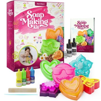Dan&Darci Soap Making Kit for Kids - Crafts Science Toys - Birthday Gifts for Girls and Boys Age 6-12 Years Girl DIY Kits - Best Educational Craft Activity Gift for 6-12 Year Old Kid