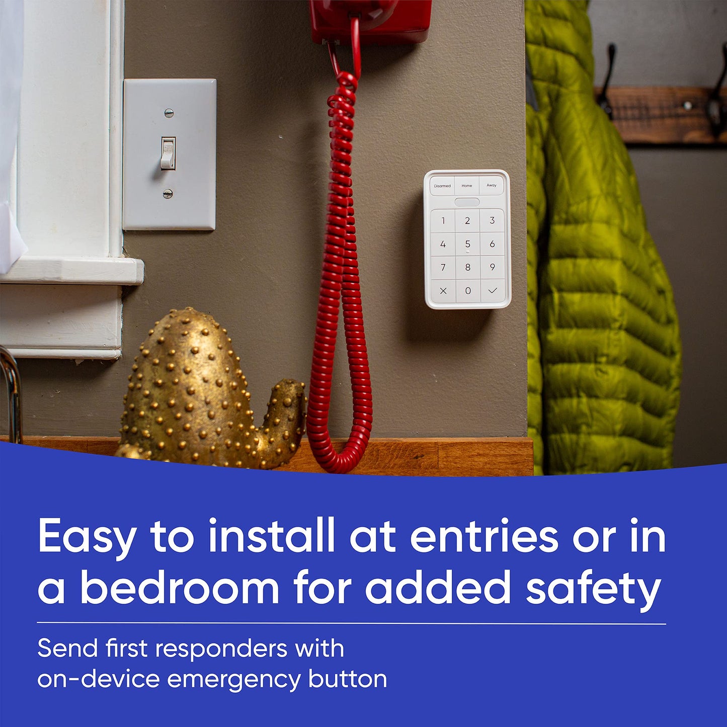 Wyze Home Security Core Kit: Hub, Keypad, Motion Sensor, Entry Sensors (x2); Compatible w/ Wyze Cam, Leak & Climate Sensors; 3 Mo. of 24/7 Professional Monitoring Service Incl., Subscription Required