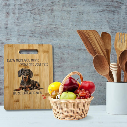 Dachshund Cutting Board and Stickers - Unique Gifts for Dachshund Lovers by Leann Michael