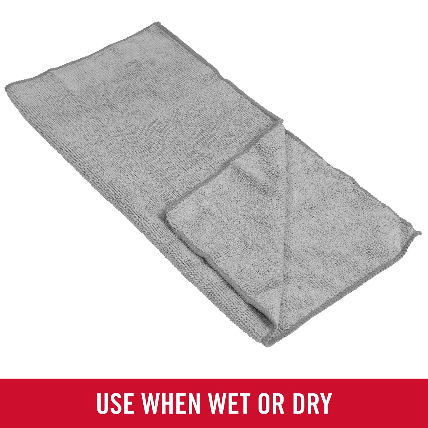 Rubbermaid All Purpose Microfiber Cleaning Cloth Towels, 50 Pack, 12"x12", Non-Scratch, Reusable/Washable for Cleaning/Wiping/Polishing for Home/Kitchen/Car