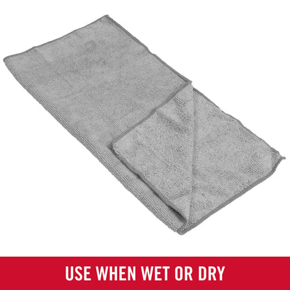 Rubbermaid All Purpose Microfiber Cleaning Cloth Towels, 50 Pack, 12"x12", Non-Scratch, Reusable/Washable for Cleaning/Wiping/Polishing for Home/Kitchen/Car