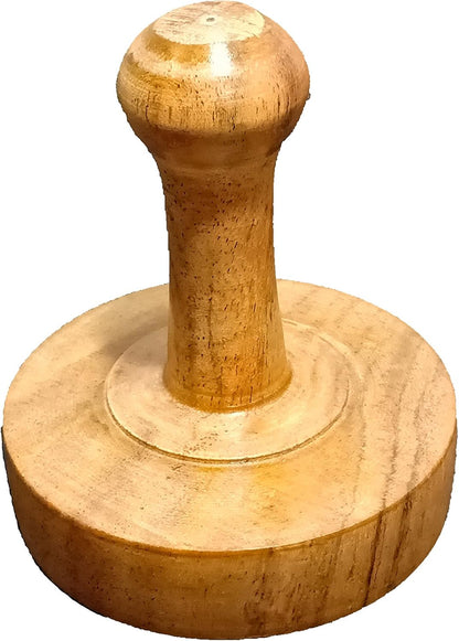 Wooden Potato Masher, Vegetable Smasher, Roti Chapati Presser, Tava Presser Crusher
