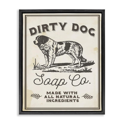 Stupell Industries Dirty Dog Soap Co Vintage Sign, Design by Daphne Polselli