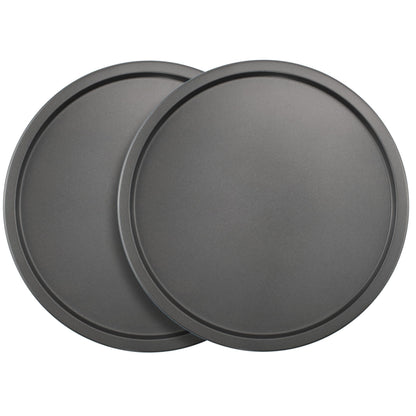 GoodCook Everyday Personal Pizza Pans 10-Inch Nonstick Scratch-Resistant Steel, Set of 2, Gray