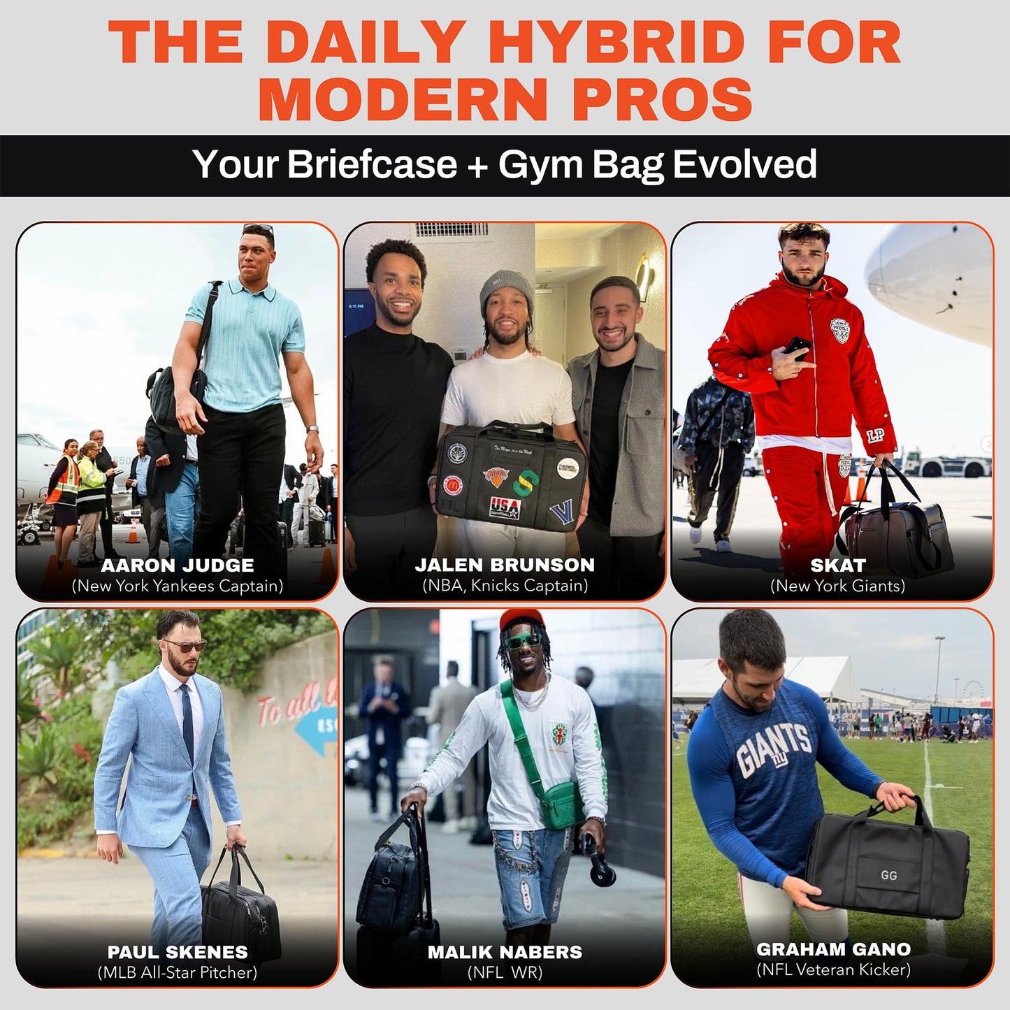 The FTL Lite Mens Gym to Office Bag - 17L Briefcase Gym Bag Hybrid with Shoe Compartment & 16" Laptop Sleeve - Executive Daily Carry & Overnight Duffel for Athletic Business Pros - Gray
