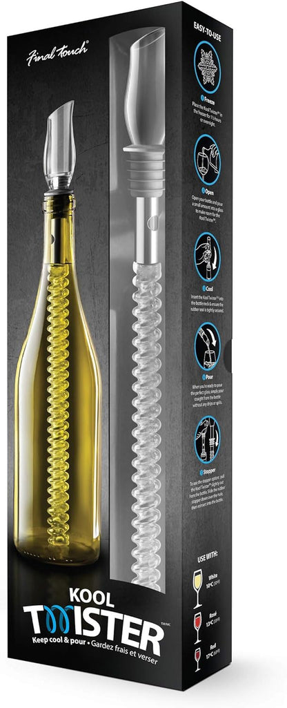 Final Touch Kool Twister 2-in-1 Wine Bottle Chilling Stick & Pourer (KT523)