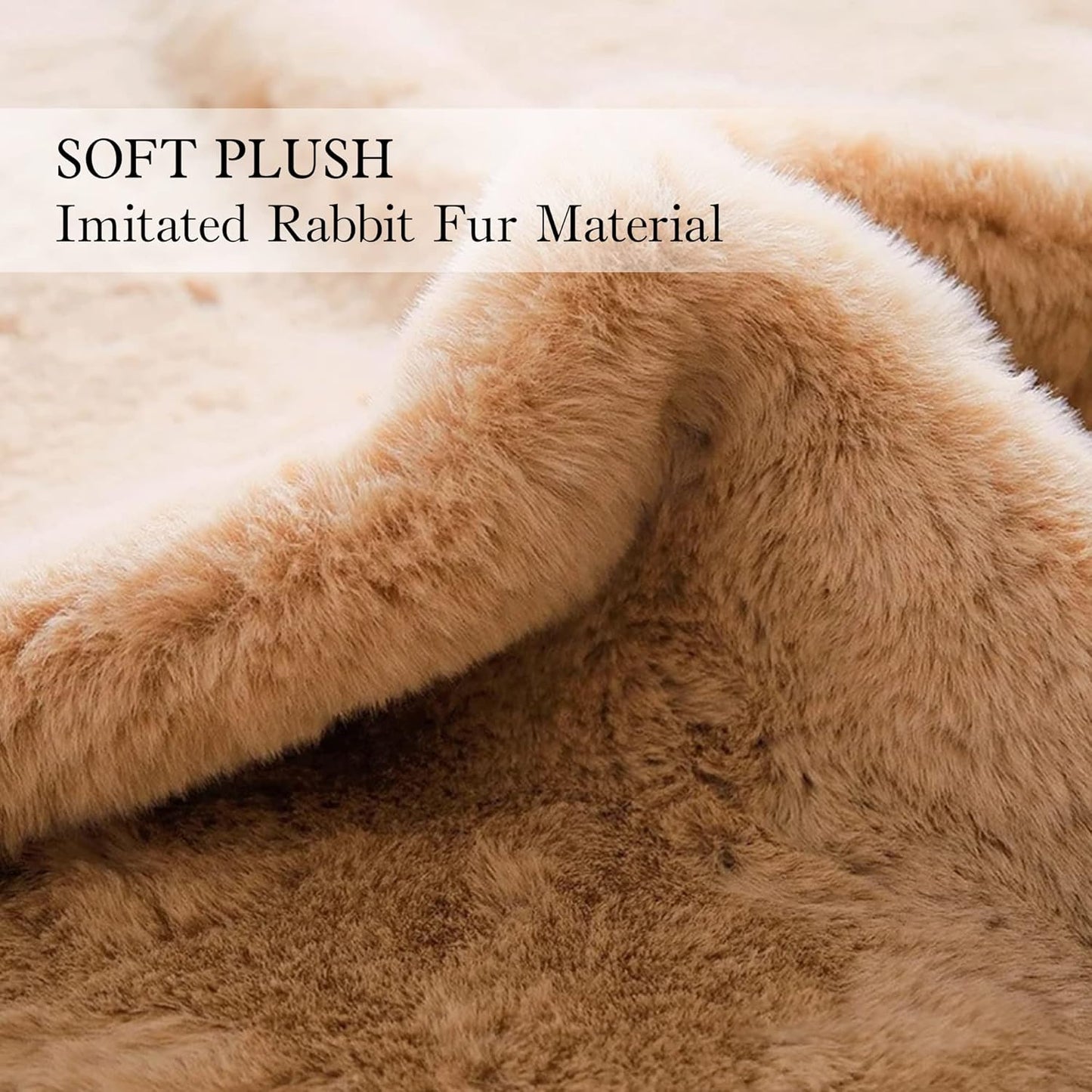 2 2 Cute Bear Rugs for Bedroom Aesthetic x Feet Soft Fluffy Kids Area Rug for Playroom Fuzzy Faux Rabbit Fur Rug