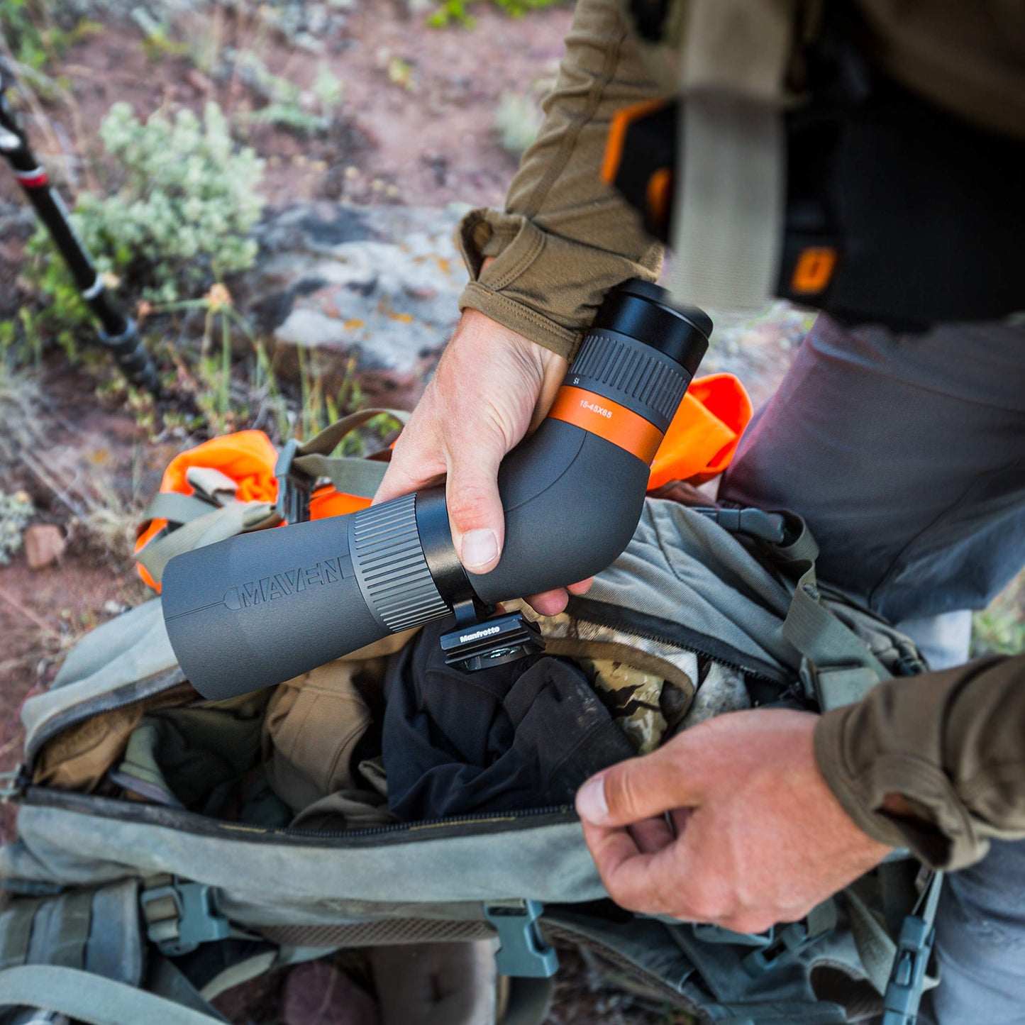 Maven CS.1 Spotting Scope – 15-45x65mm Spotter with ED Glass, HD Field of View, Waterproof & Fogproof, Lightweight Spotting Scope for Hunting, Bird Watching & Target Shooting (Angled)