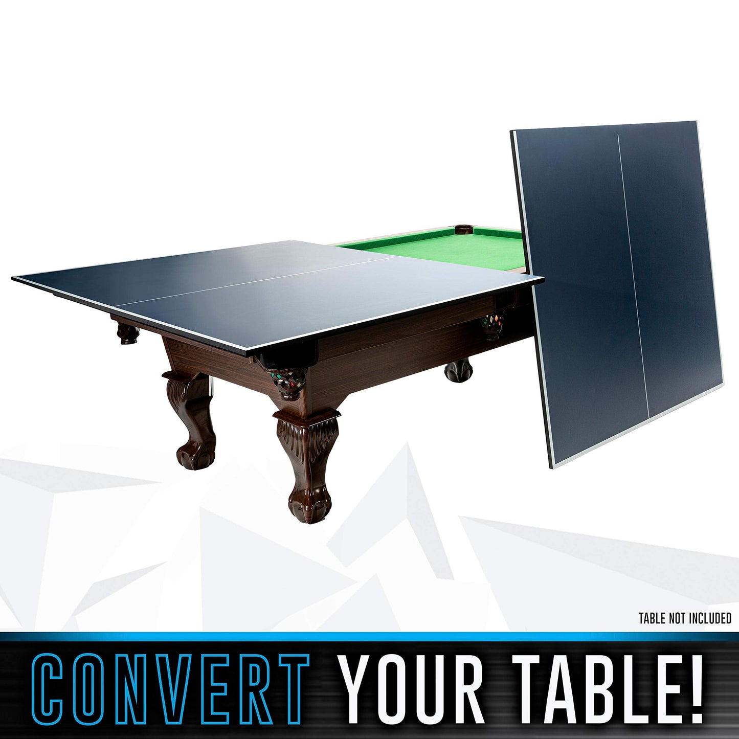 Franklin Sports Optima Indoor Table Tennis Conversion Top 95% Built Table Easy Install Pro Table Tennis Net Indoor Competition Table for All Level Table Tennis Players