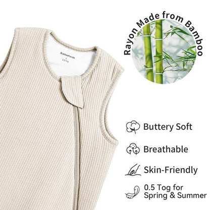 BubblePanda Sleep Sack - Supersoft Bamboo Toddler Wearable Blanket 18-24 Months | 0.5 Tog, Lightweight & Breathable