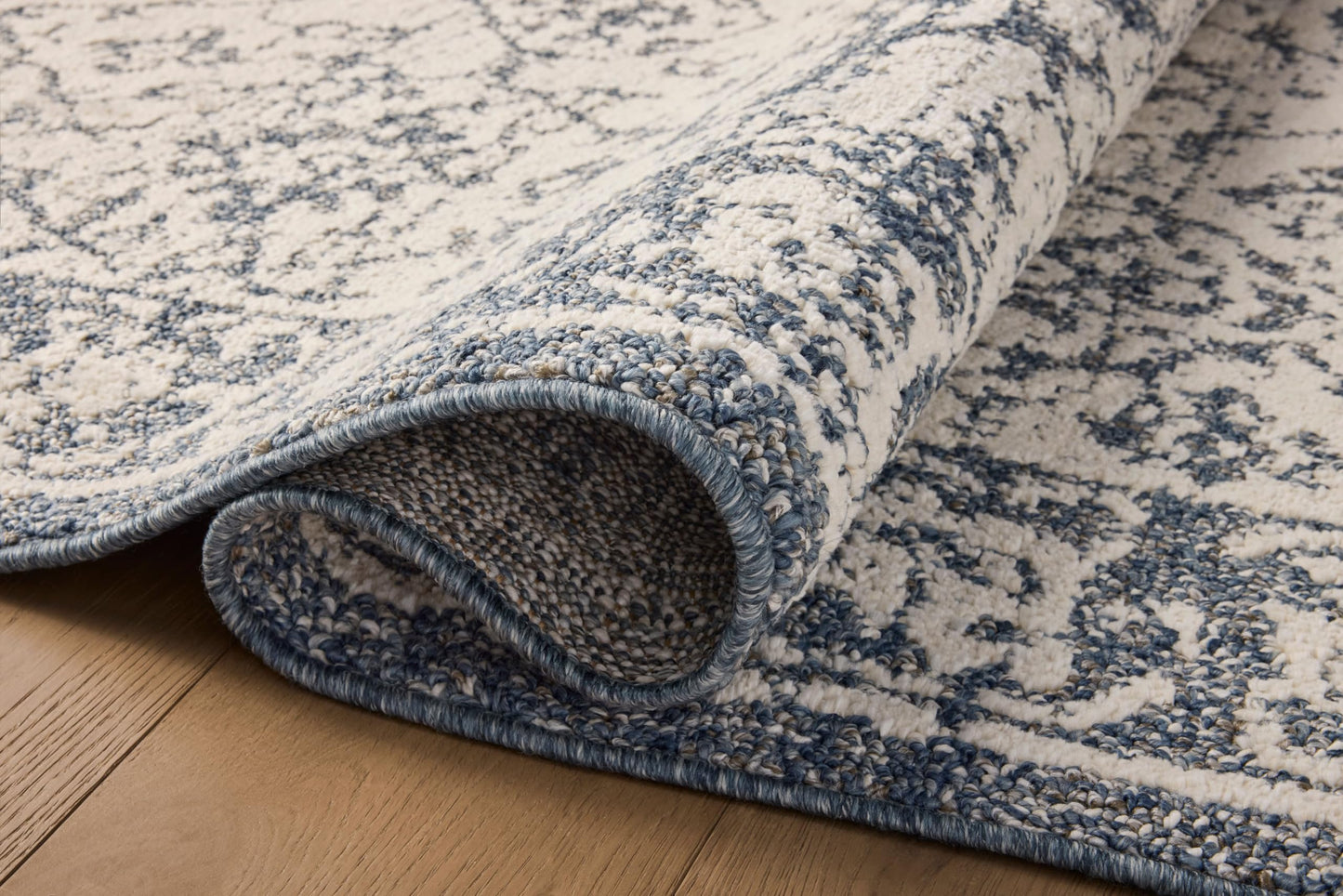 Loloi Magnolia Home by Joanna Gaines Gigi Collection GIG-02 Ivory/Blue 7'-10" x 10' Area Rug