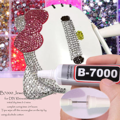 Bedazzle Kit with Rhinestones for Crafting, 28 Colors, 36000 Pieces, 3mm Flat Back Resin Gems, Bling Rhinestone Kits with B7000 Glue, Tweezers and Wax Pen for DIY Diamond Art, Phone, Clothing, Nail