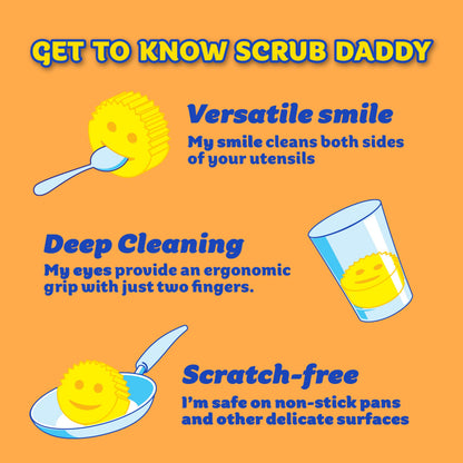 Scrub Daddy Sponges + Scrub Mommy + Cif All Purpose Cleaner, Original - Non Scratch Sponges for Kitchen + Bathroom - Scrubber and Multipurpose Cleaner Cream - Cleaning Supplies Kit
