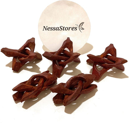 Carved Tripod Wood Stand Holder 2" #JC-044, 15 pcs