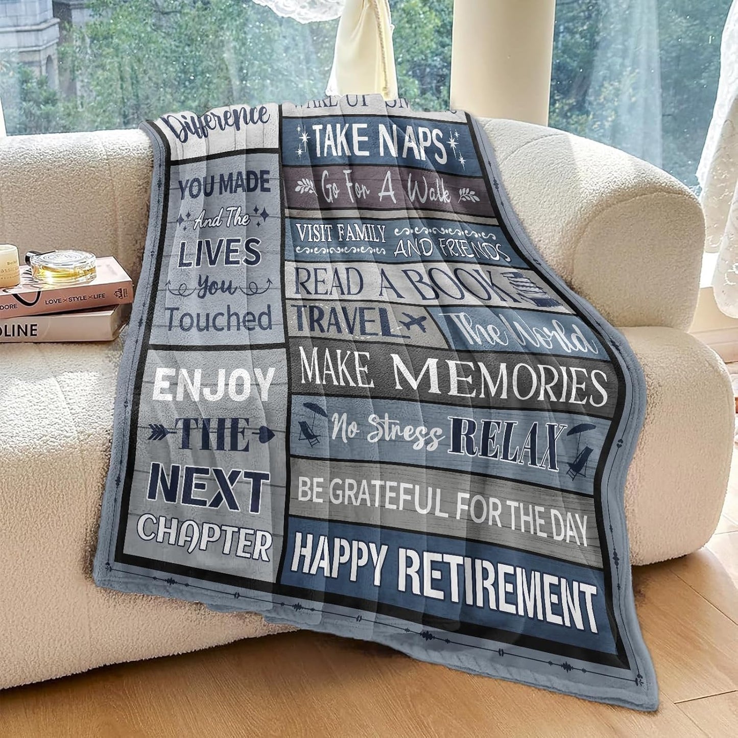 2026, 60"x50" Retirement Gifts for Men/Women Funny Retirement Gifts for Men, Mens Retired Gifts Blanket, Leaving