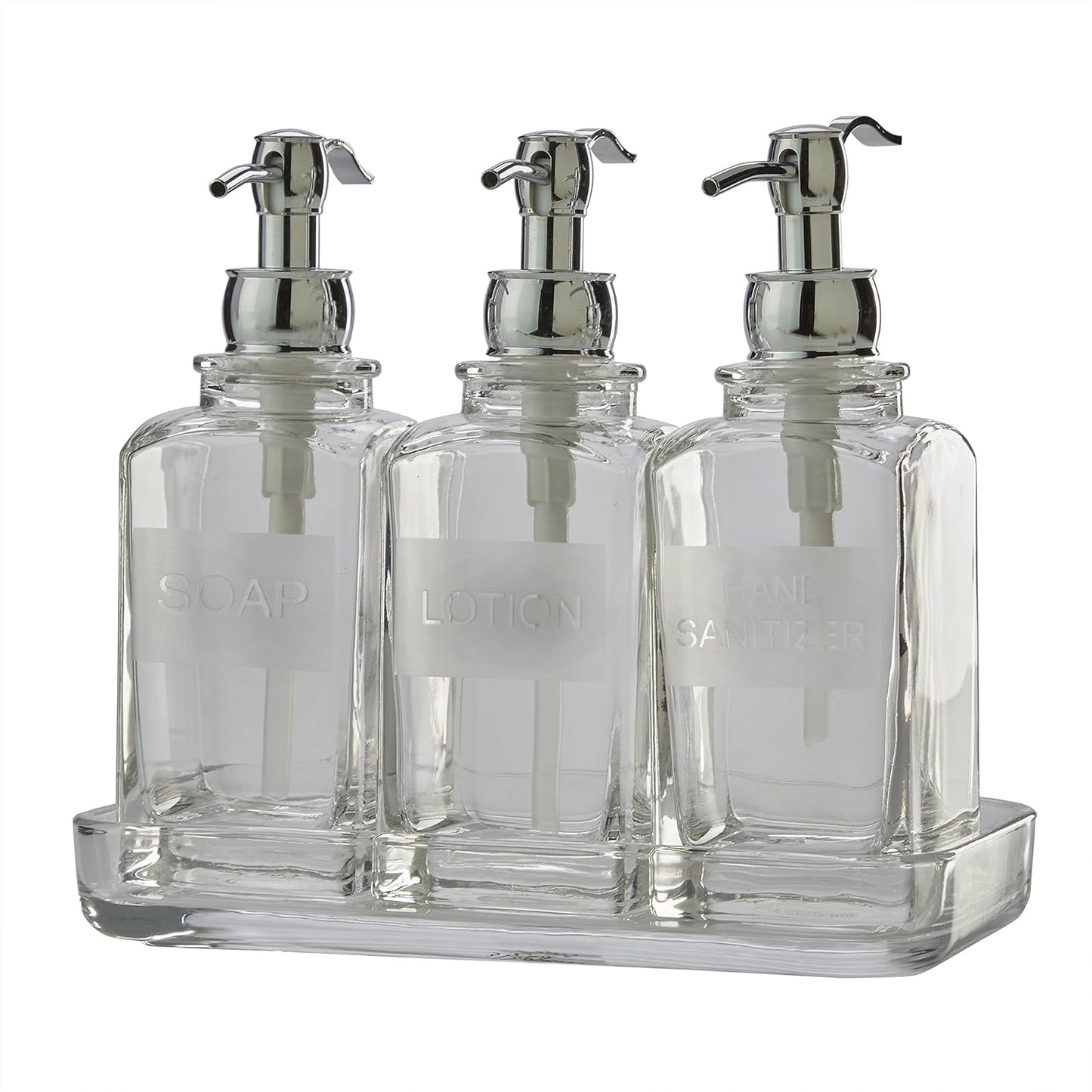 1 Pack Clear Glass Hand Sanitizer Dispenser by SKL Home Vern Yip
