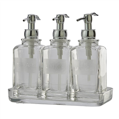 1 Pack Clear Glass Hand Sanitizer Dispenser by SKL Home Vern Yip