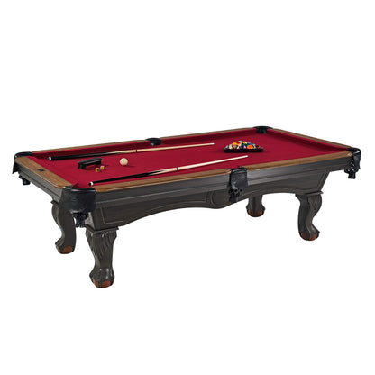 Barrington Billiards 8 ft Arlington Pool Table with Billiard Ball and Cue Stick Set