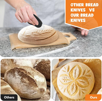 Extractable & Magnetic Bread Lame Dough Scoring Tool, Professional Sourdough Scoring Tool with 5 Razor Blades, Black