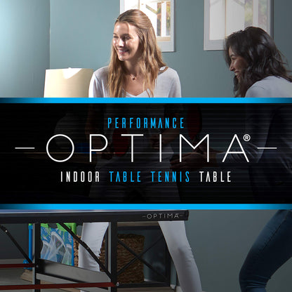 Franklin Sports Optima Indoor Table Tennis Conversion Top 95% Built Table Easy Install Pro Table Tennis Net Indoor Competition Table for All Level Table Tennis Players