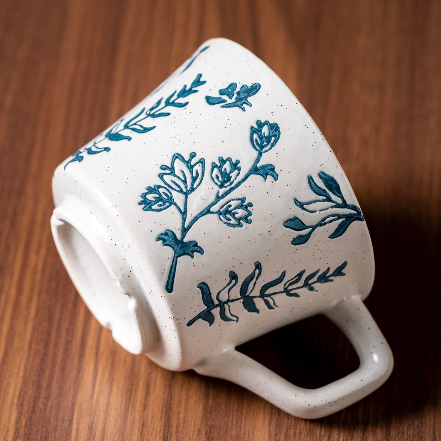 Ceramic Mugs 11 oz Unique Luxurious Cups Set of 4, Mug for Coffee Milk Latte Cappuccino Tea, Office Home Dishwasher Microwave Freezer Safe Stoneware Handmade Minimalist Mixed Cup