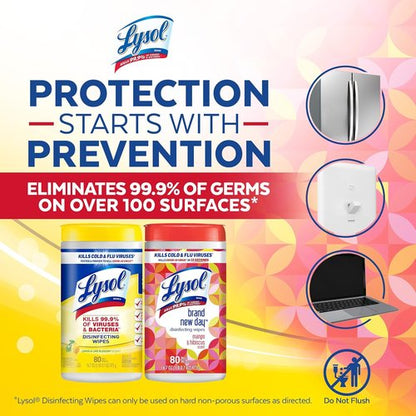 Lysol Disinfectant Wipes - Multi-Surface Antibacterial Cleaning Wipes | Mixed Fragrance Pack (3 Packs)