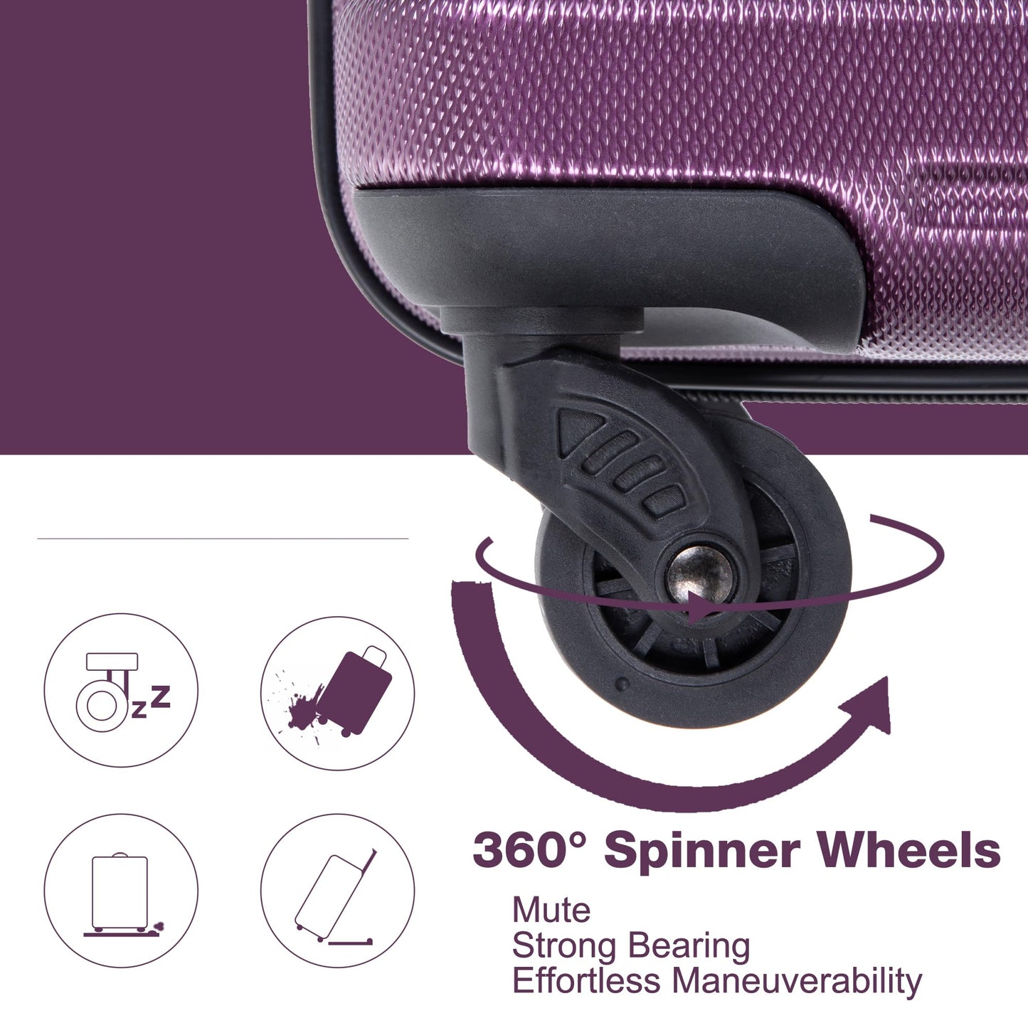 SPOFLYINN Modern, Dark Purple, One Size