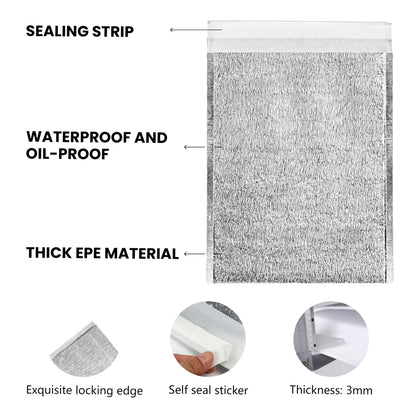 Smilco Reusable Insulation Bags Thermal Box Liners Metalized Liners Lunch Food Box Shopping Bag Insulated Lining Waterproof Insulation Package (15 Pack/ 13 In x 15 In)