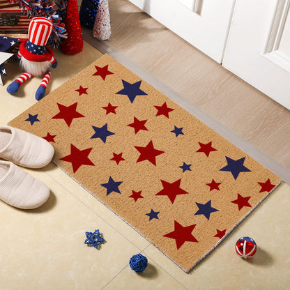 Frienda 9 Pcs 4th of July Stencils for Door Mats Reusable Welcome Templates Large Stencils for Drawing DIY Painting on Wood Floor Doormat Crafts (Various Sizes)
