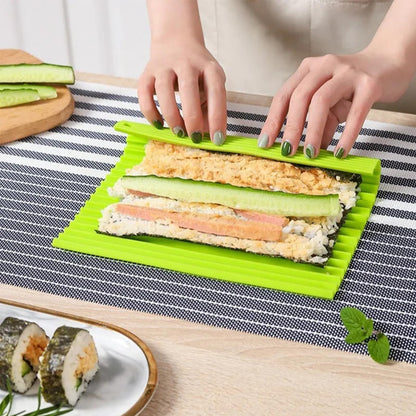 Shofilt Premium Silicone Sushi Making Kit - Rolling Mat for Beginners and Kids, 8.6 x 7.8 Inch