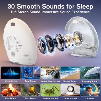 Wake up Light Sunrise Alarm Clock, Digital Alarm Clock Bedside Dimmable Night Light, White Noise Sound Machine 30 Soothing Sounds, Loud Alarm Clock for Heavy Sleepers Adults Kids, Ideal for Gift