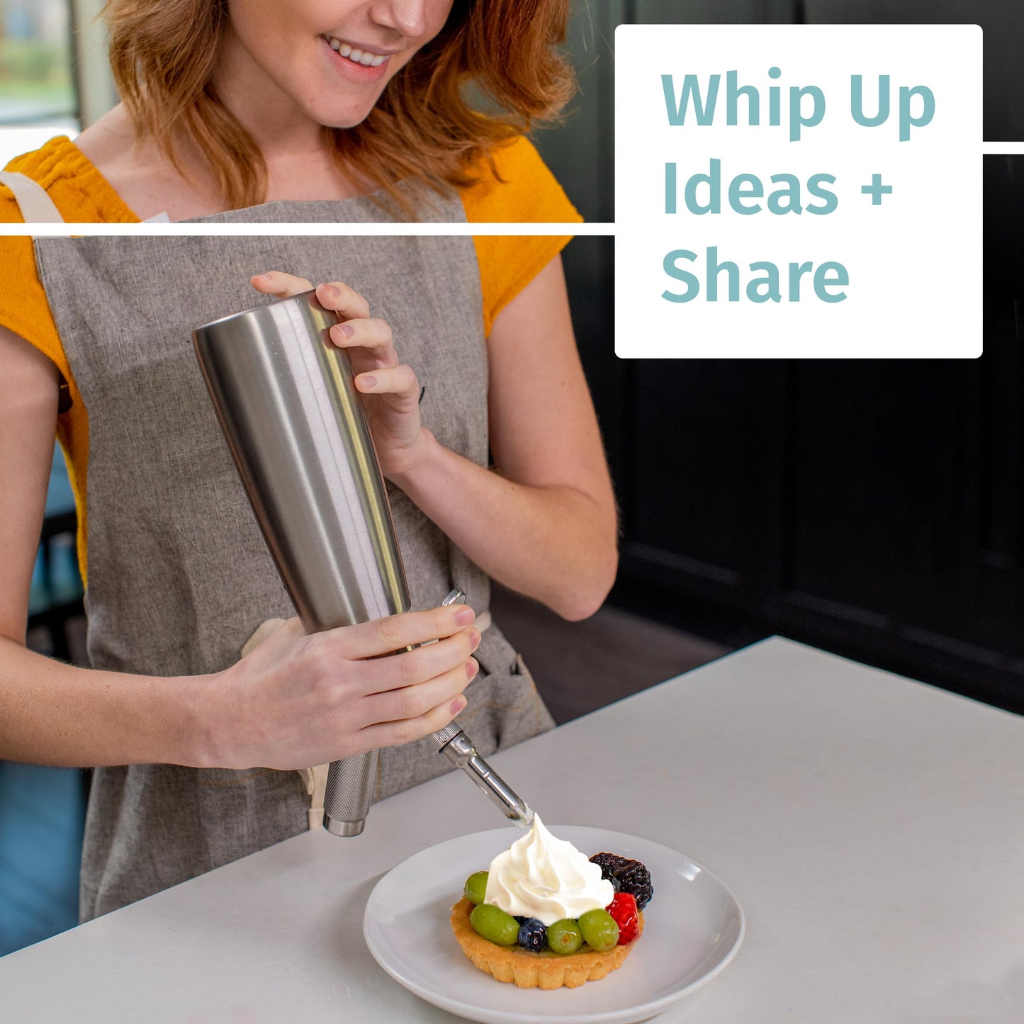 Otis Classic 304 Stainless Steel Whipped Cream Dispenser, 500ml w/ 3 Decorating Nozzles - Commercial Grade Quality Made of Food Grade Stainless Steel - Easy to Use and Clean Ideal for Desserts for Home Chef