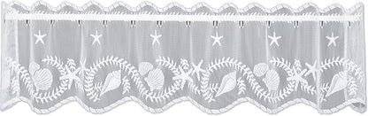 Heritage Lace White Tidepool Valance, 60"X14"